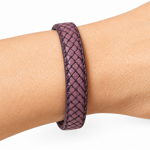 Hand Crafted Lather Bracelet - Alligator Print