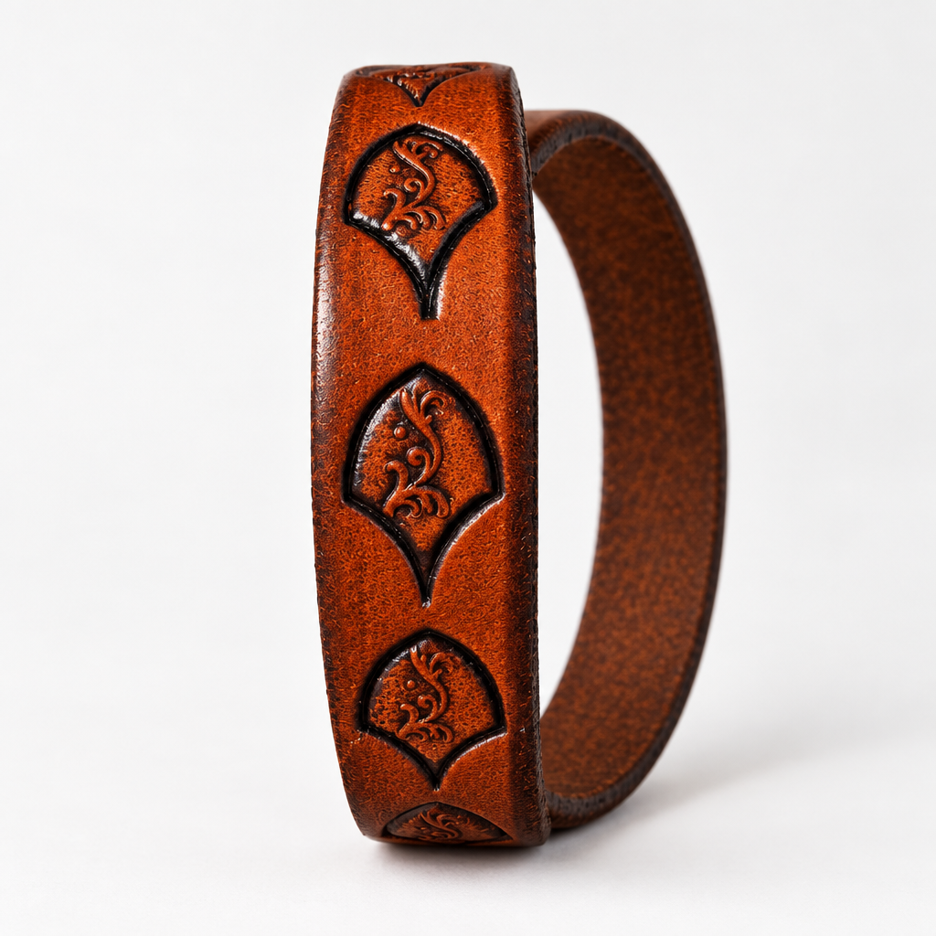Enhanced Leather Cuff Bracelet